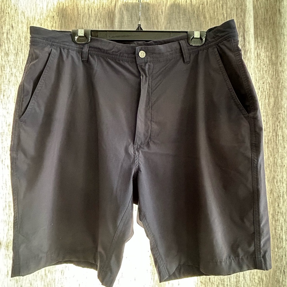 MENS FOOTJOY NAVY FLAT FRONT GOLF SHORTS SIZE 38